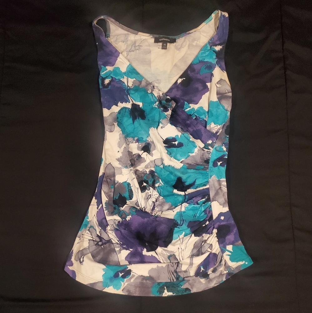 Express Sleeveless Ruched Tank Top